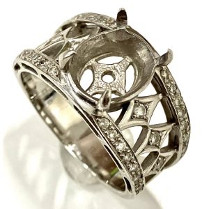 Pt900　メレダイヤ付きプラチナリング